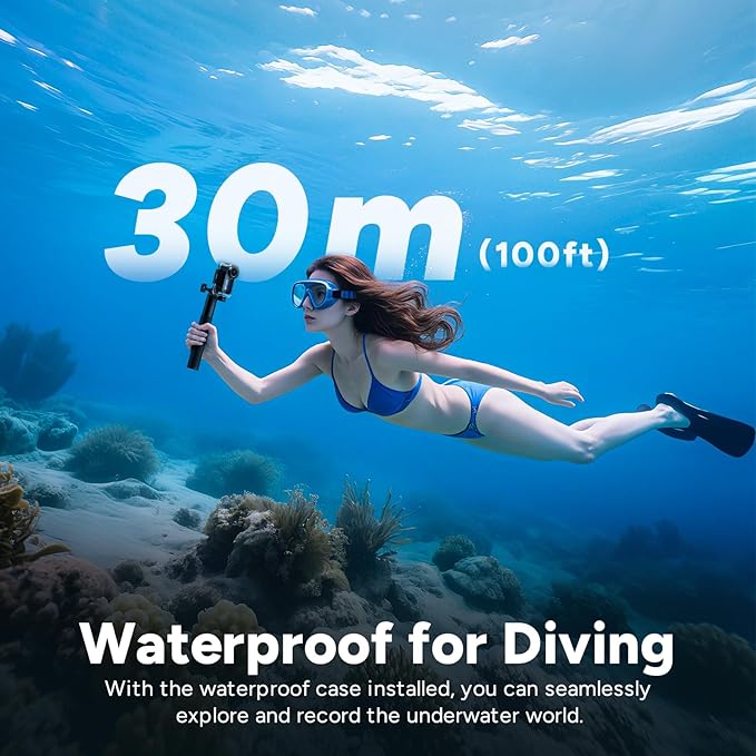 SJCAM 4K Pocket Cam, Tiny Action Camera, Mini Stabilized Body Camera & Portable POV, Waterproof, Wearable, Built-in Spkr & Mic for Vlogging, Helmet & Chest Mountable, Black