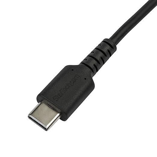 StarTech.com 6 Foot (2m) Durable Black USB-C to Lightning Cable - Heavy Duty Rugged Aramid Fiber USB Type C to Lightning Charger/Sync Power Cord - Apple MFi Certified iPad/iPhone 12 (RUSBCLTMM2MB)