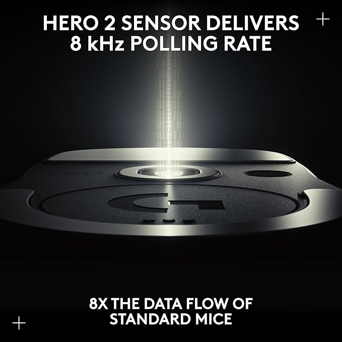 Logitech G PRO X Superlight 2c Wireless Gaming Mouse, 51 g pro-Grade Compact Mouse with 5 programmable Buttons, USB-C Charging, 44K DPI Sensor, up to 8 kHz Polling for PC/Mac - Black