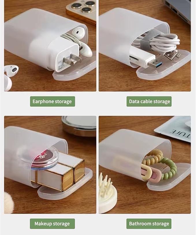 Portable Travel Data Cable Storage Box Charger Storage, Data Cable, Data Head, Lipstick, Earrings