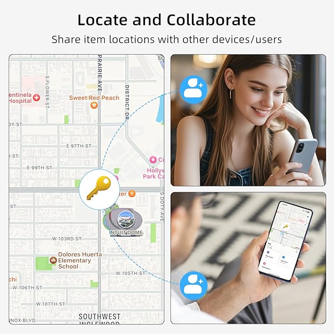 [Apple MFi Certified] Air Tracker Tag 1 Pack (iOS Only), Bluetooth Tracker for Apple Find My, Replaceable Battery, Key Finder and Item Locator Smart Tag for Keys, Bags, Luggage, Pets, Wallet (White)