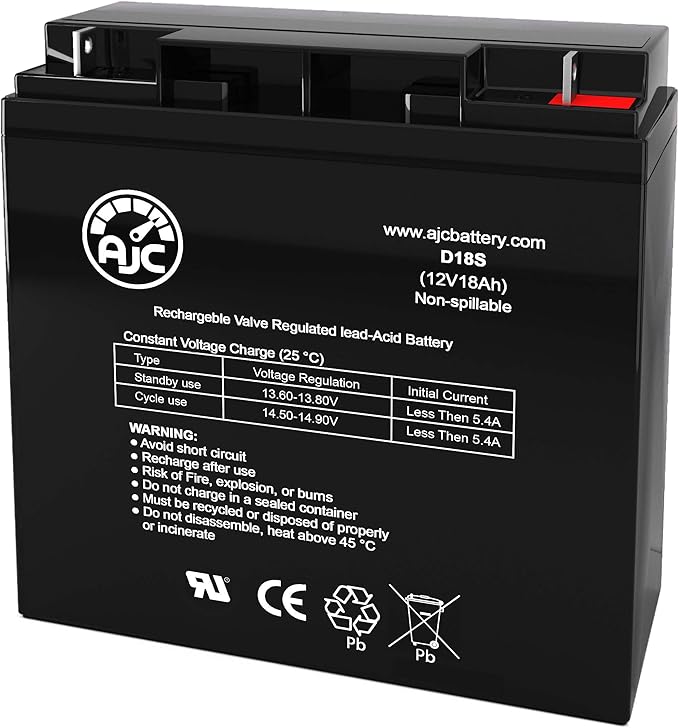 AJC Battery Compatible with APC Smart-UPS 2200XL SU2200XL 12V 18Ah UPS Battery