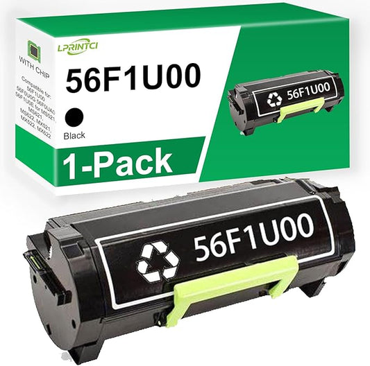56F1U00 56F1U0E Ultra High Yield Compatible Toner Cartridge（25000 Pages） Remanufactured for Lexmark 56F1U00 56F0U0G 56F0UA0 56F1U0E for MS521, MS621, MS622, MX521, MX522, MX622 Laser Printer