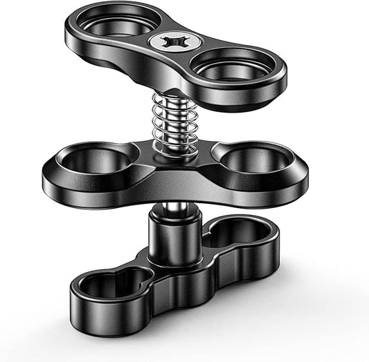 Seafrogs 1" Underwater Diving Camera Arm, Black Standard Underwater Ball Clamp for Underwater Photography Light System, Compatible with GoPro Action Camera and Flashlight Arms(CP-2)
