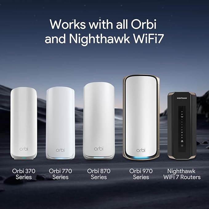 Wall Mount for Orbi WiFi 7 Router - Compatible with Orbi 970, 870, 770 Series & Nighthawk Wi-Fi 7 Mesh Systems, Orbi Secure Bracket Holder for Save Space & Boost Signal (RBEWMB-10000S) (White, 2-Pack)