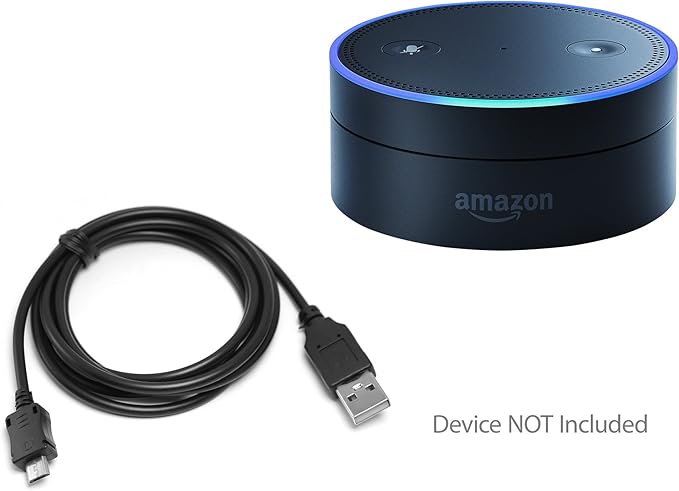 BoxWave Cable Compatible with Amazon Echo Dot 2 - DirectSync Cable, Durable Charge and Sync