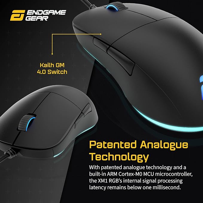 ENDGAME GEAR XM1 RGB Gaming Mouse, Programmable Mouse with 6 Buttons and 16,000 DPI, Black