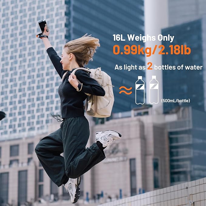 PGYTECH OneGo Lite 16L Camera Backpack Water-Resistant DSLR/Mirrorless Bag for Sony/Canon/Fujifilm, Drone Backpack, Tripod Mount Travel & Weekend Photography Pack for 14" Laptop (Matte Black)