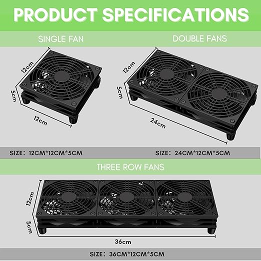 VTRETU Quiet USB Interface Cooling Fan,Used for Router Rack DIY Audio Video Network Cabinet Server Cooling Project and Equipment Workstation Xbox PS5 Cooling Accessories（120 * 120 * 25mm