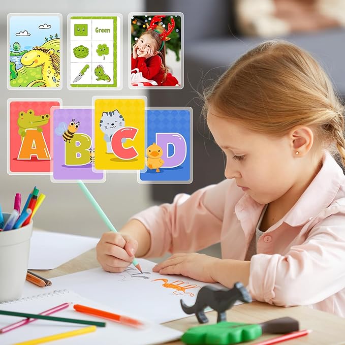 KTRIO 100 Pack Thermal Laminating Sheets 5 Mil, Hold 5 x 7 inch Photo Laminate Pouches for Laminator, Clear Lamination Paper Protection 5.3 x 7.4 inch, Round Corner, Home & Office