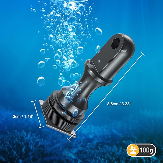 Seafrogs YS Head Diving Cold Shoe Adapter for Underwater Photography, Lighting System Mount Base Torch Holder Connector for Seafrogs Camera Housing and Flashlights (YB-1)