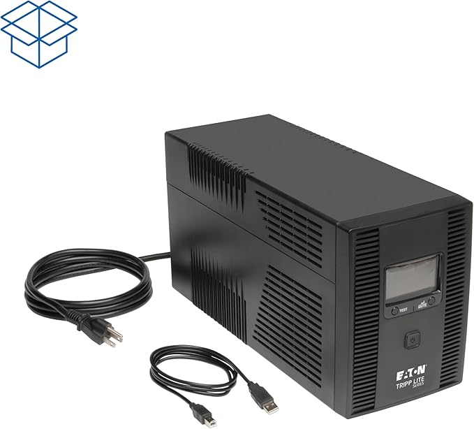 Tripp Lite SMART1500LCDT 1500VA 900W UPS Battery Back Up, AVR, LCD Display, Line-Interactive, 10 Outlets, 120V, USB, Tel & Coax Protection, 3 Year Warranty & Dollar 250,000 Insurance Black