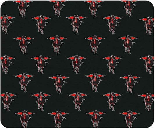 OTM Essentials Texas Tech University Standard Fabric Mouse Pad, Desk Accessories, Standard Fabric Gaming Mouse Pad, Mascot V1, Black