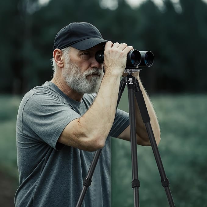 FANAUE Carbon Fiber Tripod for Hunting with Arca-Swiss Quick Release，Lightweight, Stable Design, Shooting Rest, and Hands-Free Operation for Hunting, Shooting, and Outdoors-HT-3230-45