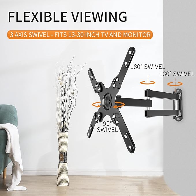 TV Wall Mount, Bracket for Most 13-39 inch LED, LCD Monitor and Plasma TVs, Max VESA 200x200mm by XINLEI (MA1339)