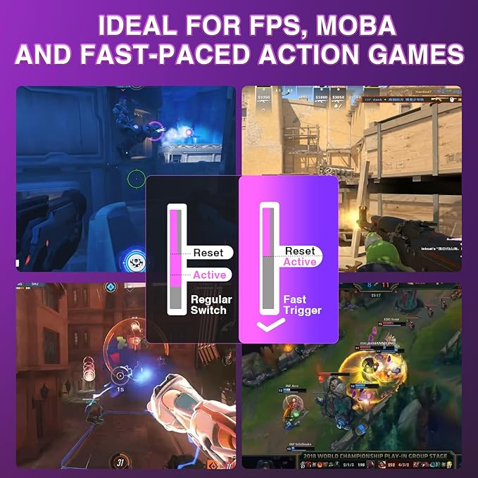 AULA WIN68 HE Mechanical Gaming Keyboard 60%, Hall Effect Magnetic Switch, Fast Trigger Mode Adjustable Actuation, 8000Hz Polling Rate, RGB Backlit, Wired Black Keyboard for Laptop/PC Gamer