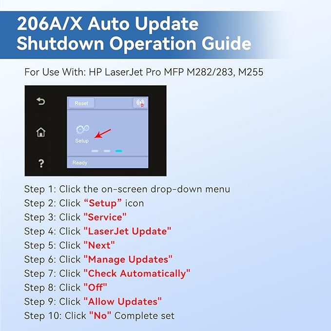 MYTONER 206A Toner Cartridges 4 Pack (with Chip) Compatible Replacement for HP 206A 206X for Color Pro MFP M283fdw M283cdw M282nw Pro M255dw M255nw M283 M255 M282 Printer W2110A W2110X High Yield