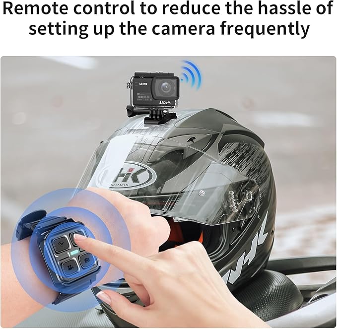 SJCAM Waterproof Camera 4K60fps Action Camera with 170° FOV HDR,Underwater Camera Snorkeling,OIS Stabilization,8X Slow-Mo Zoom,Support External Mic&Remote Control,Helmet/Bike Kits,Gifts (J8PRO)