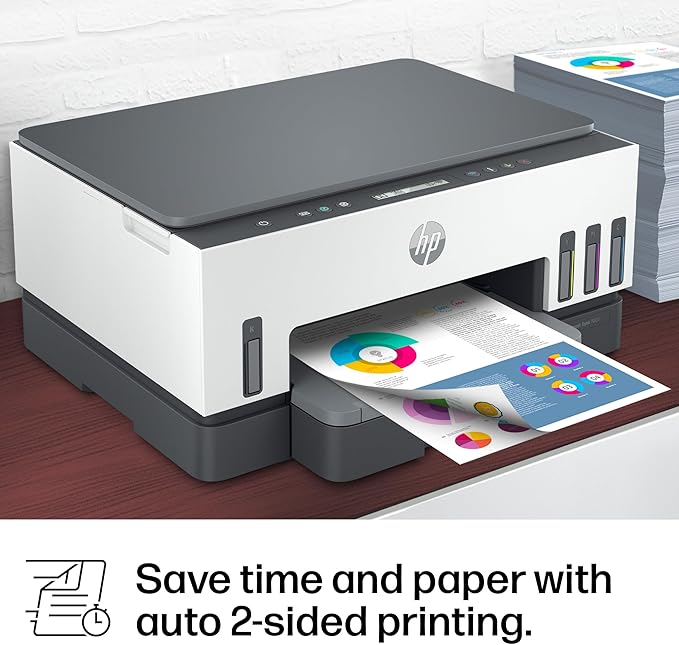 HP Smart Tank 7001 Wireless All-in-One Ink Tank Printer, Scanner, Copier with 2 years of ink included, Best-for-home office, Refillable, AI-enabled (28B49A)