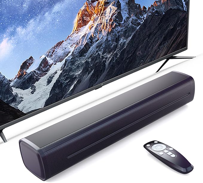 Sound Bar for Smart TV, Sound Bar, Bluetooth Soundbar for TV, 50W Surround Sound Speakers, with Optical/AUX/USB, for Surround Sound System for TV/PC/Gaming/Projectors