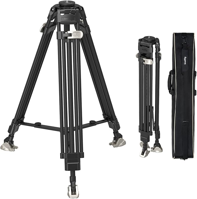 SmallRig FreeBlazer Heavy-Duty Carbon Fiber Tripod, 72" Video Bowl Tripod with One-Step Locking System, Load up to 55 lbs, for Camera, Camcorder-4167