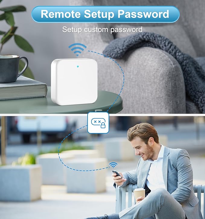 Veise G2 Gateway, Smart Deadbolt WiFi Gateway, Remote Control, Compatible with DD Lock APP and TT Lock APP Remote Control