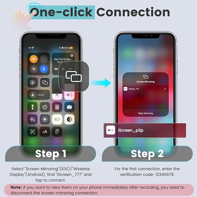 AFFLAT Magnetic Phone Vlog Selfie Monitor Screen with Photo Function and External Speaker, Back Camera Selfie Monitor with Bluetooth Remote Control, Compatible with iPhone and Android Systems