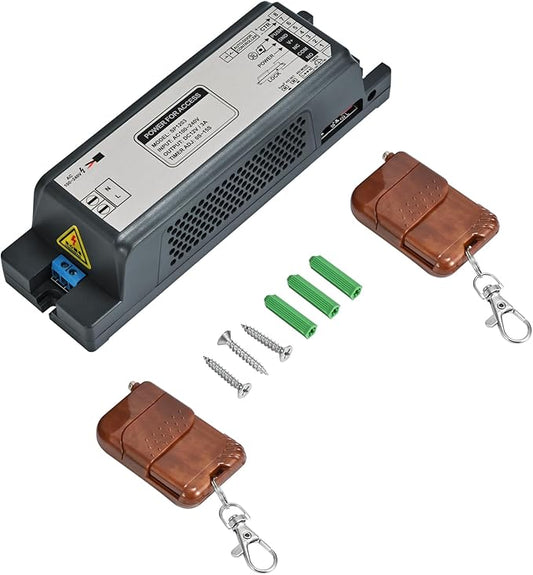 Smart Power Supply Controller, AC 110-240V to DC 12V 3A Adapter, Tuya App Control & 433MHz Remote Compatible, for Access Control Systems and Smart Home Devices (SP1203（12V/3A）)