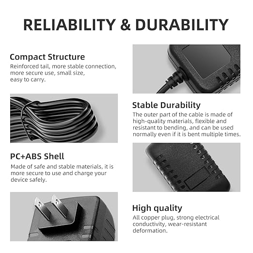 15W Power Adapter Cord for Alexa Echo Show 5 1st/2nd Generation, Dot 5th Gen/3rd Gen 2022,Kids Edition (2019),Fire TV Cube,Echo Pop,Dot with Clock Smart Speakers Charger Power Supply Cable Replacement