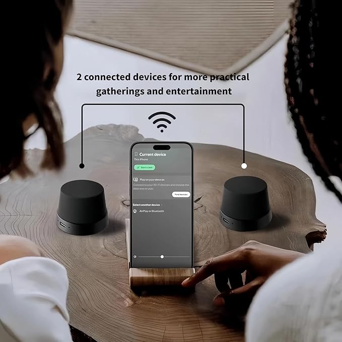 Portable Bluetooth Sound, Magnetic Portable Wireless Speaker, IPX6 Waterproof Small Bluetooth Speaker, Outdoor Magnetic Phone Holder, Small Outdoor Wireless Sound (Elegant Black)