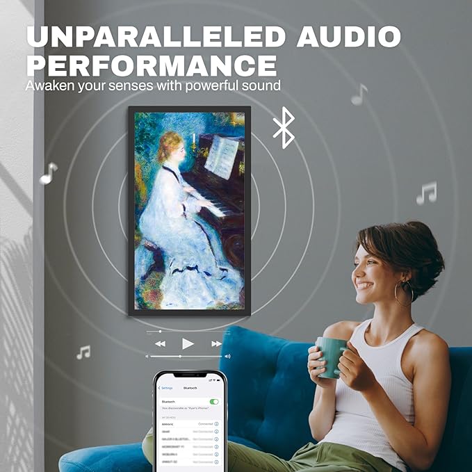 Large Digital Picture Frame 27 inch, 1920x1080 FHD IPS WiFi Digital Photo Frame with Remote, 32GB Storage, Auto-Rotate, Instantly Share Photo/Video via Apps/Email, USB/Mirco SD, Black