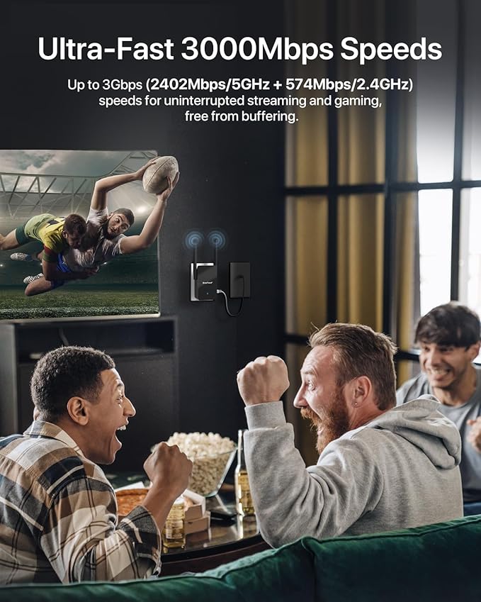 BrosTrend AX3000 WiFi 6 Access Point, Wall Plug Wireless Access Point, Gigabit Network AP WiFi 6 Dual Band, Home Wi-Fi AP for PC Smartphone TV GameConsole etc. WAP Up to 45 Devices, OFDMA, Easy Setup