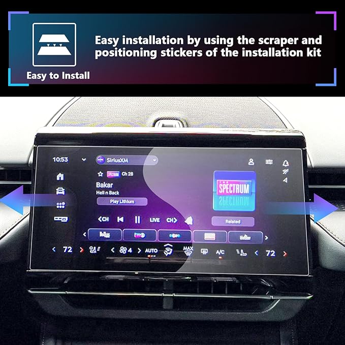 SXCY for 2025 Lincoln Nautilus Screen Protector 11.1 Inch 2024 2025 2026 Nautilus Accessories 2025 Nautilus Navigation Infotainment Screen Protector[2PCS Nano]