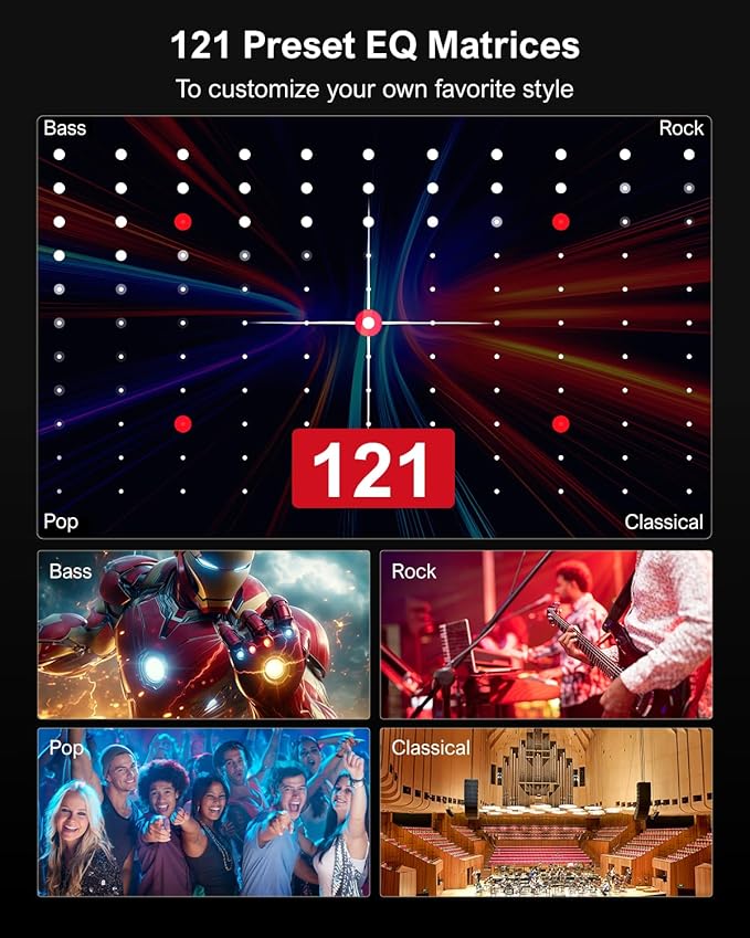 ULTIMEA 5.1ch Sound Bar with Subwoofer, Home Theater Virtual Surround Sound System for TV, Soundbar with App Control, 2 Surround Speakers, Opt/AUX, Peak Power 250W, Aura A30