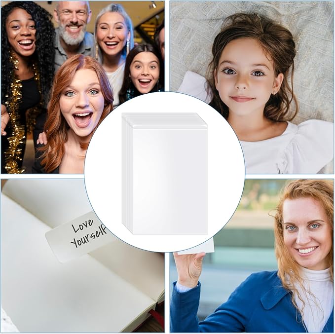 100 Sheets 3x5inch Self Seal Laminating Pouches Self Adhesive Laminating Sheet No Laminating Machine Needed for Photos Index Cards