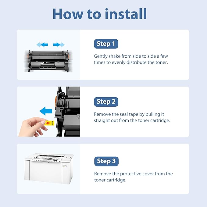58X CF258X Toner Cartridges 2 Black Packs High Yield Compatible for HP-58X CF258X 58A CF258A for Laser Jet Pro M404n M404dn M404dw M304 Pro MFP M428dw M428fdn M428fdw M406 Enter Prise M406dn MFP M430f