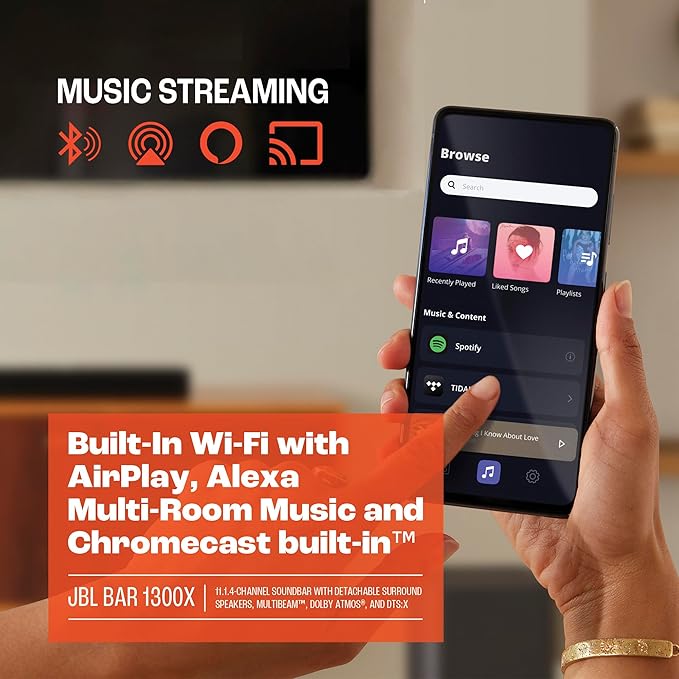 JBL BAR-1300X 11.1.4ch Soundbar and Subwoofer with Surround Speakers and 5 Year Amber Protection Plan (2022)