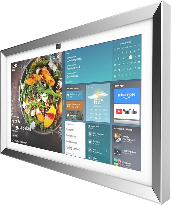 Aluminum Alloy Decorative Frame for Echo Show 15 (Silver)