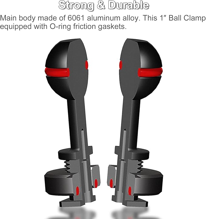 MINIFOCUS 1" Ball Head Cold Shoe Base Adapter, Universal Ball Joint Bracket with Cold Shoe Base Adapter for Diving Light Underwater Camera Waterproof Housings Case Video/Flash/Strobe Hot Shoes