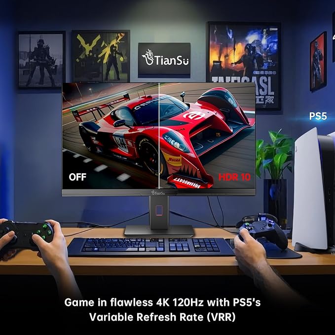 28 Inch 4K UHD 3840x2160 144Hz Gaming Computer Monitor,1ms IPS PC Screen,AMD FreeSync Premium,125% sRGB,95% DCI-P3,Monitor with Speaker,HDMI2.1,DP1.4,Height Adjustable