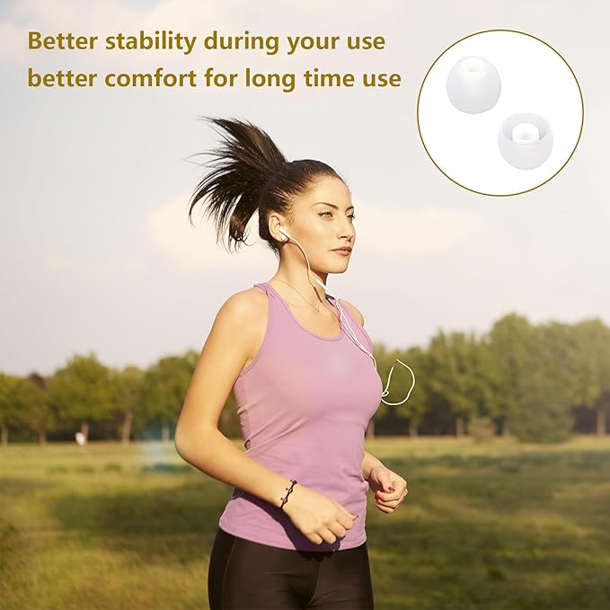 Earbud Replacement Tips Silicone Earbud Tips Ear Tips Fit for in-Ear Headphones (Inner Hole 3.8mm -5.1mm) Earbud Rubber Tips Earbud Covers 9 Pairs