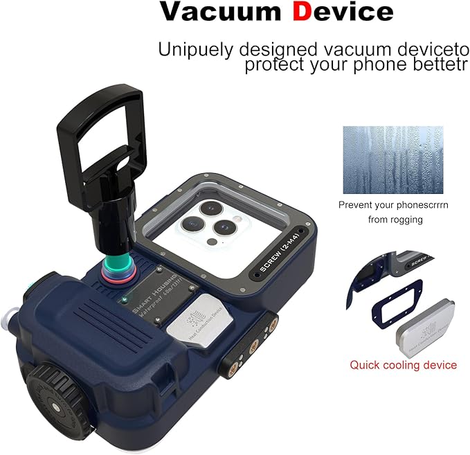 Professional Diving Phone Case, 131FT/40M Underwater Photography Housing, Bluetooth Connection - Button Control, Universal Waterproof Snorkeling Phone case for iPhone and Samsung Android