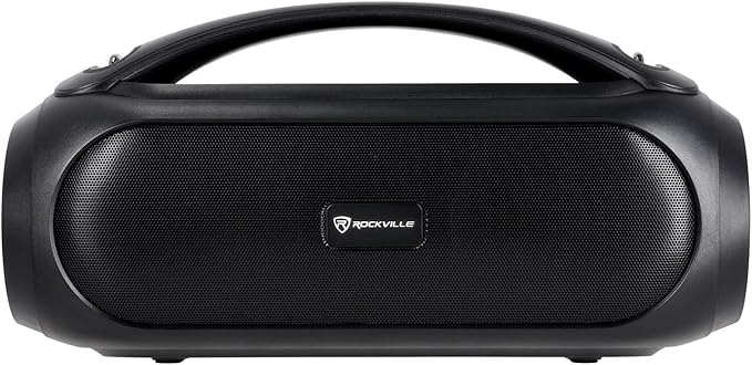 Rockville GO Party MAX BASS Large 70W Portable LED Bluetooth Speaker, Deep Bass, Wireless Link, IPX5 Water Resistant, for Parties and Outdoor Events