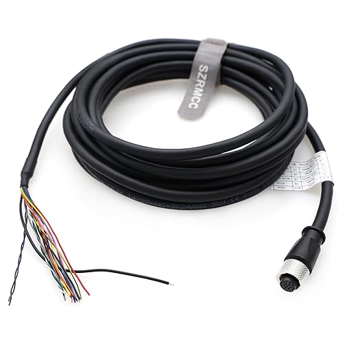 SZRMCC M12 A Code 17 Pin Female to Open Vision Sensor Cable for Cognex in-Sight 3D-L4000 Sick Visionary-T 3D/2D HIKROBOT ID3000 Code Reader SC3000/SC2000E MV-SC6050C Machine Vision