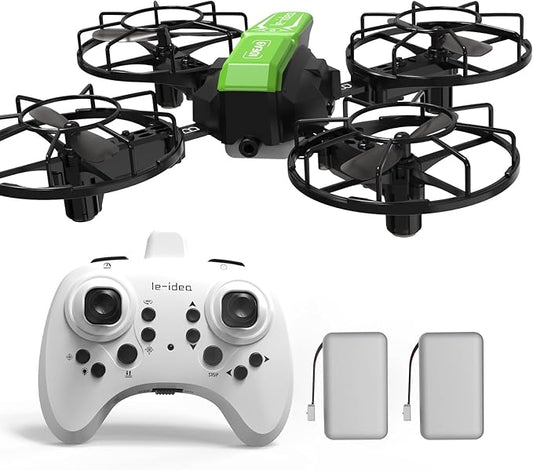 LE-IDEA Detachable Drone with Fun Competitive Mode, IDEA9 Mini Drone with Headless Mode 360° Flips, RC Quadcopter With 2 Batteries, Assembling Educational Aircraft Easy to fly for Beginners