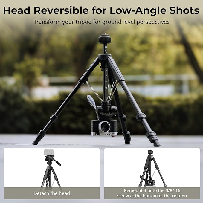 SmallRig 71" Camera Tripod Stand AP-21, Travel Tripod for iPhone and Camera for Canon for Nikon with Phone Holder & Carry Bag, Portable Beginner Tripod with Quick-Flip Lock Legs, Max Load 11lb