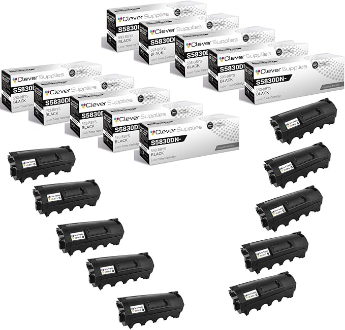 CS Replacement Toner Cartridge Compatible with Dell S5830DN-HY 593-BBYS 10 Black