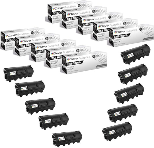 CS Replacement Toner Cartridge Compatible with Dell S5830DN-HY 593-BBYS 10 Black