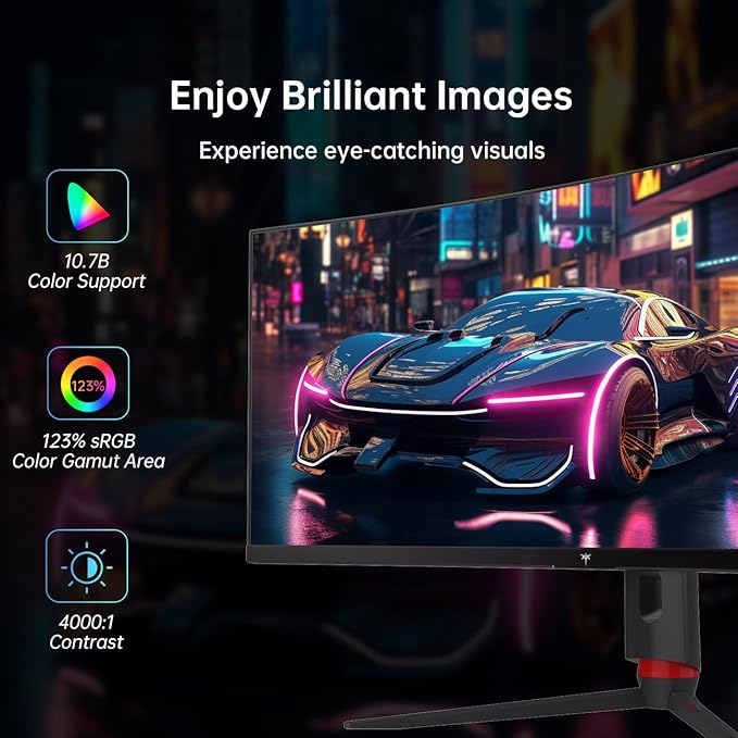 KTC 34 Inch Ultrawide Monitor, 165Hz WQHD 3440X1440 Curved Gaming Monitor, 1500R PC Monitor, HDR, FreeSync & G-Sync, HDMI, DisplayPort, VESA, Tilt Swivel Height Pivot Adjustment, H34S18S