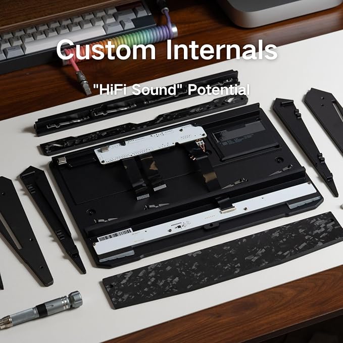 Black Diamond 75 v2 RGB Wireless Mechanical Gaming Keyboard, 2.4G 2ms Latency, Tri-Mode Connection, Leaf Spring Mount, Custom Internals, Hotswapable Switch